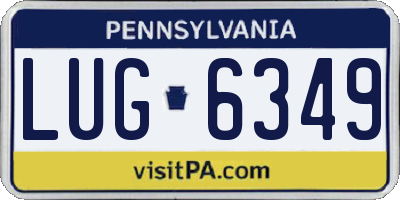 PA license plate LUG6349