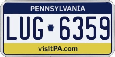 PA license plate LUG6359
