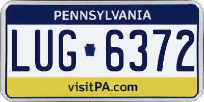 PA license plate LUG6372