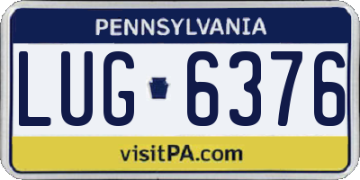 PA license plate LUG6376