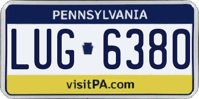 PA license plate LUG6380