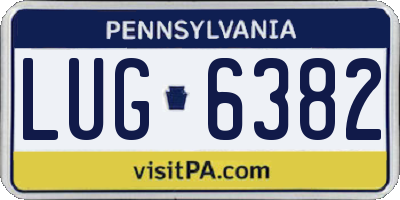 PA license plate LUG6382