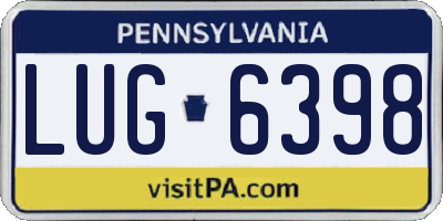 PA license plate LUG6398