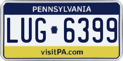PA license plate LUG6399