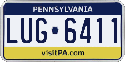 PA license plate LUG6411