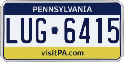 PA license plate LUG6415