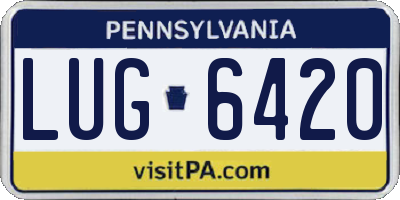 PA license plate LUG6420