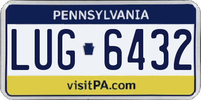 PA license plate LUG6432