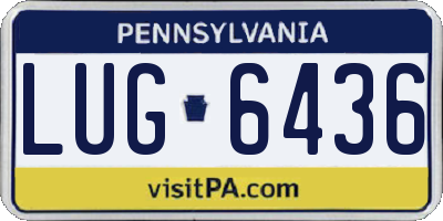 PA license plate LUG6436