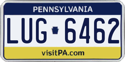 PA license plate LUG6462