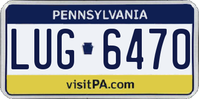 PA license plate LUG6470