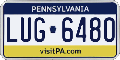 PA license plate LUG6480