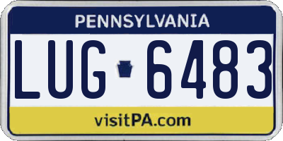 PA license plate LUG6483