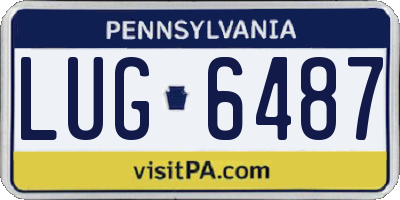 PA license plate LUG6487