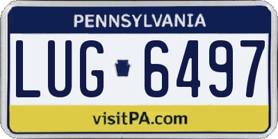 PA license plate LUG6497