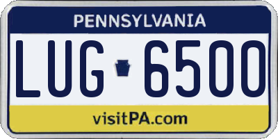 PA license plate LUG6500