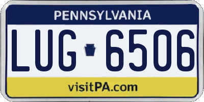PA license plate LUG6506