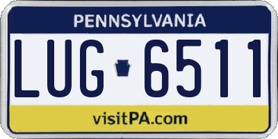 PA license plate LUG6511