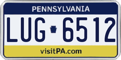 PA license plate LUG6512