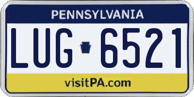PA license plate LUG6521