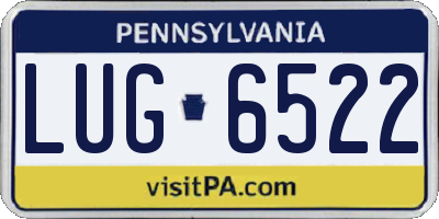 PA license plate LUG6522