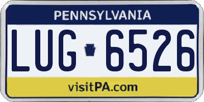 PA license plate LUG6526