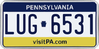 PA license plate LUG6531