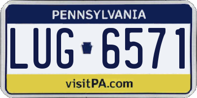 PA license plate LUG6571