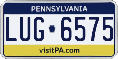 PA license plate LUG6575