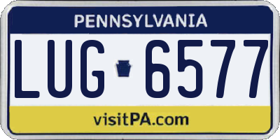 PA license plate LUG6577