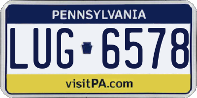PA license plate LUG6578