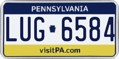 PA license plate LUG6584