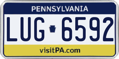 PA license plate LUG6592