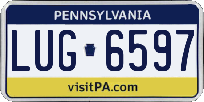 PA license plate LUG6597