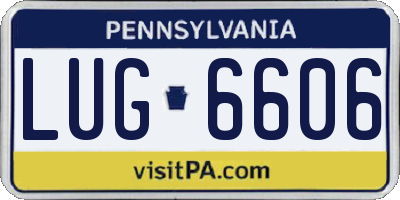 PA license plate LUG6606