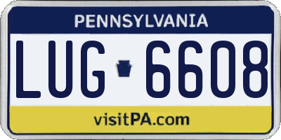 PA license plate LUG6608