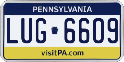 PA license plate LUG6609