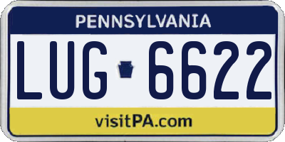PA license plate LUG6622