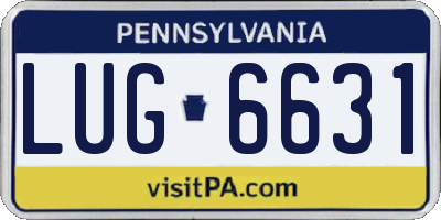 PA license plate LUG6631