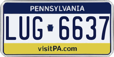 PA license plate LUG6637