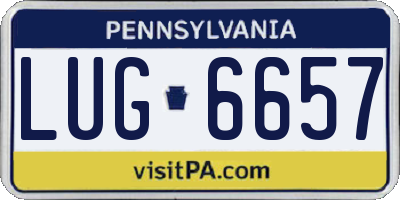 PA license plate LUG6657