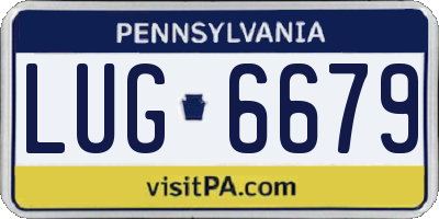 PA license plate LUG6679