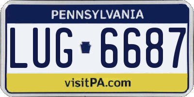 PA license plate LUG6687