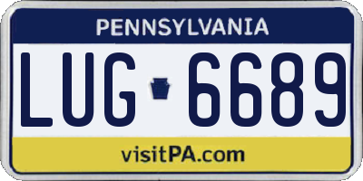 PA license plate LUG6689