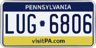 PA license plate LUG6806