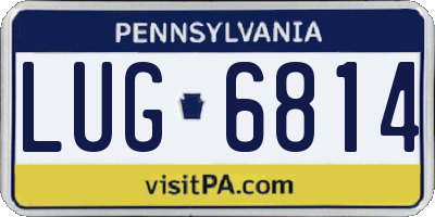 PA license plate LUG6814