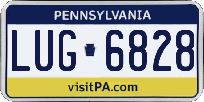 PA license plate LUG6828