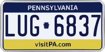 PA license plate LUG6837
