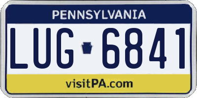 PA license plate LUG6841