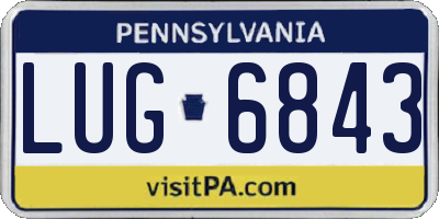 PA license plate LUG6843